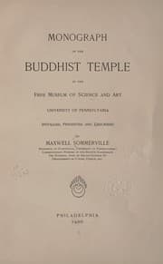 Tapa de Monograph of the Buddhist temple in the Free museum of science and art