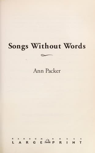 Tapa de Songs without words