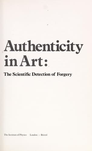 Tapa de Authenticity in art