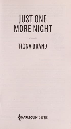 Tapa de Just One More Night