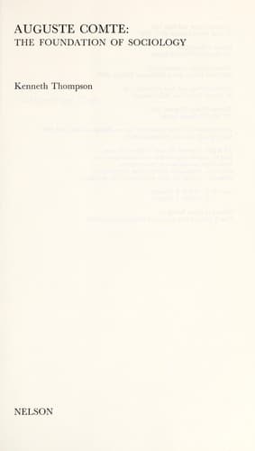 Tapa de Auguste Comte