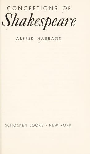 Tapa de Conceptions of Shakespeare