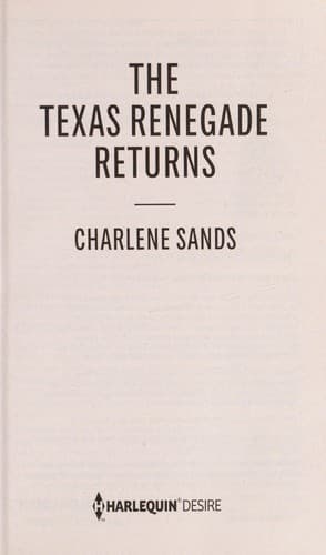 Tapa de The Texas renegade returns