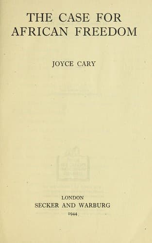 Tapa de The Case for African freedom, and other writings on Africa