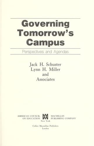 Tapa de Governing tomorrow's campus