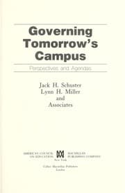 Tapa de Governing tomorrow's campus