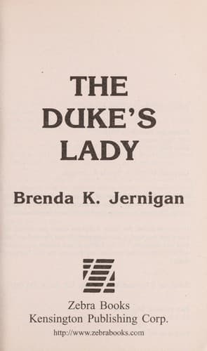 Tapa de The duke's lady