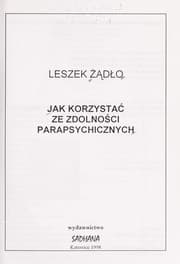 Tapa de Jak korzystac  ze zdolnos ci parapsychiznych
