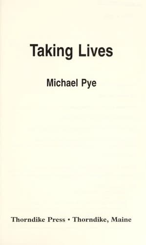 Tapa de Taking lives