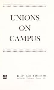 Tapa de Unions on campus