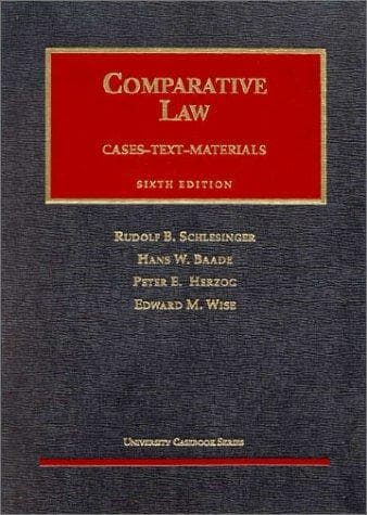 Tapa de Comparative law