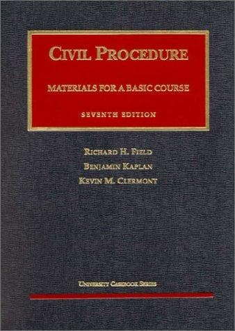 Tapa de Materials for a basic course in civil procedure