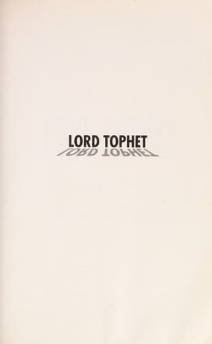 Tapa de Lord Tophet : a Shadowbridge novel