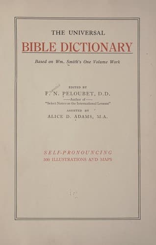 Tapa de The universal Bible dictionary