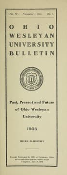 Tapa de Past, present and future of Ohio Wesleyan University