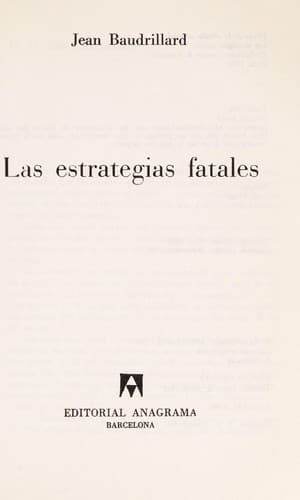 Tapa de Las Estrategias Fatales