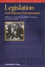 Tapa de Legislation and statutory interpretation