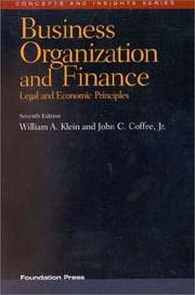 Tapa de Business organization and finance