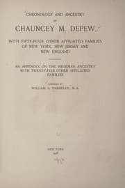 Tapa de Chronology and ancestry of Chauncey M. Depew