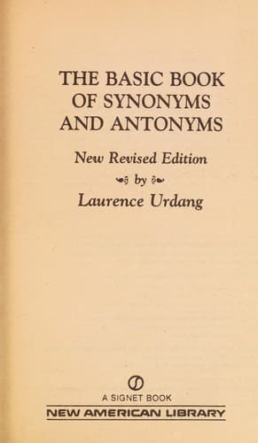 Tapa de The Basic Book of Synonyms and Antonyms