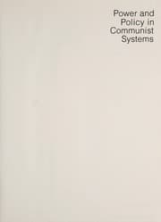 Tapa de Power and policy in Communist systems