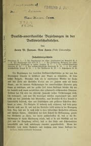 Tapa de Deutsch-amerikanische Beziehungen in der Volkswirtschaftslehre