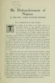 Tapa de Disfranchisement of negroes