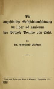Tapa de Die augustinische geschichtsanschaung im liber ad amicum des bischofs Bonitho von Sutri