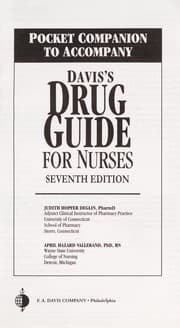 Tapa de Pocket companion to accompany Davis's drug guide for nurses