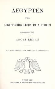 Tapa de Aegypten und aegyptisches leben im altertum
