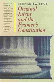 Tapa de Original intent and the framers' constitution