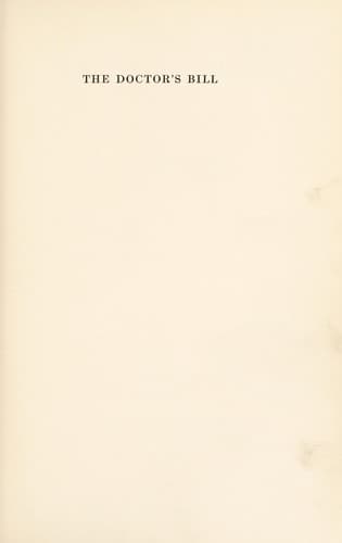 Tapa de The doctor's bill
