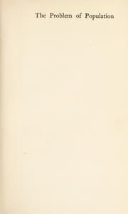 Tapa de The problem of population