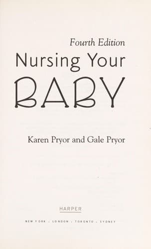 Tapa de Nursing your baby