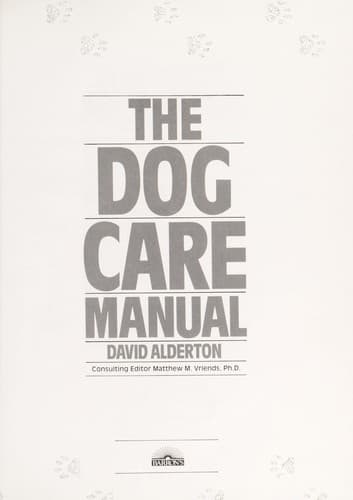 Tapa de The Dog Care Manual