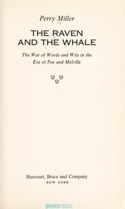 Tapa de The raven and the whale; the war of words and wits in the era of Poe and Melville
