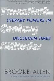Tapa de Twentieth-century attitudes