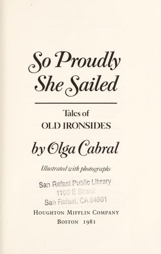Tapa de So proudly she sailed