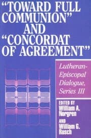Tapa de "Toward full communion" and "Concordat of agreement"