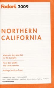 Tapa de Fodor's 2009 Northern California
