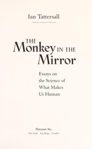 Tapa de The monkey in the mirror