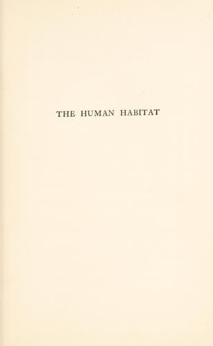 Tapa de The human habitat