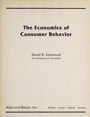 Tapa de The economics of consumer behavior