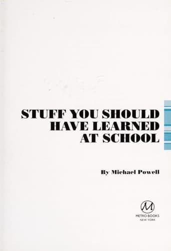 Tapa de Stuff you should have learned at school