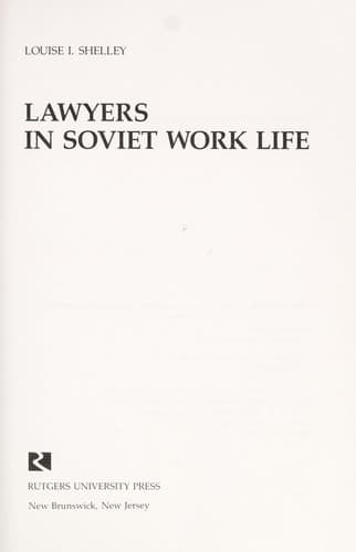 Tapa de Lawyers in Soviet work life