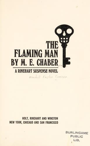Tapa de The flaming man