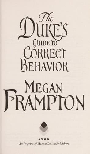 Tapa de The duke's guide to correct behavior