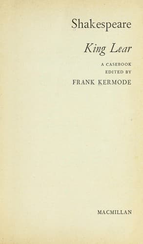 Tapa de Shakespeare: King Lear: a casebook