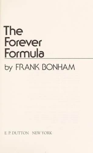 Tapa de The Forever Formula