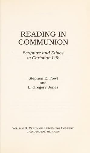 Tapa de Reading in communion